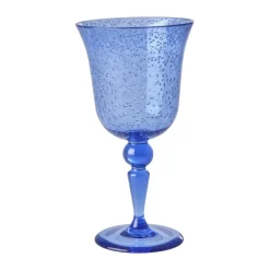 Copa de vino diseño burbuja Rice 36 cl, Azul