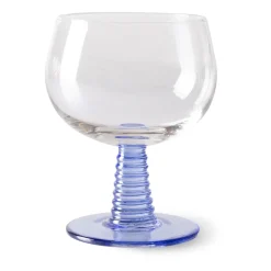Copa de vino Swirl baja, Blue
