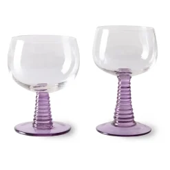Copa de vino Swirl baja, Purple