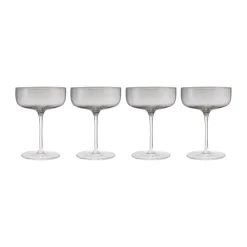 Copas de champagne Fuumi Coupe Coupe 28 cl 4-pack, Ahumado-claro