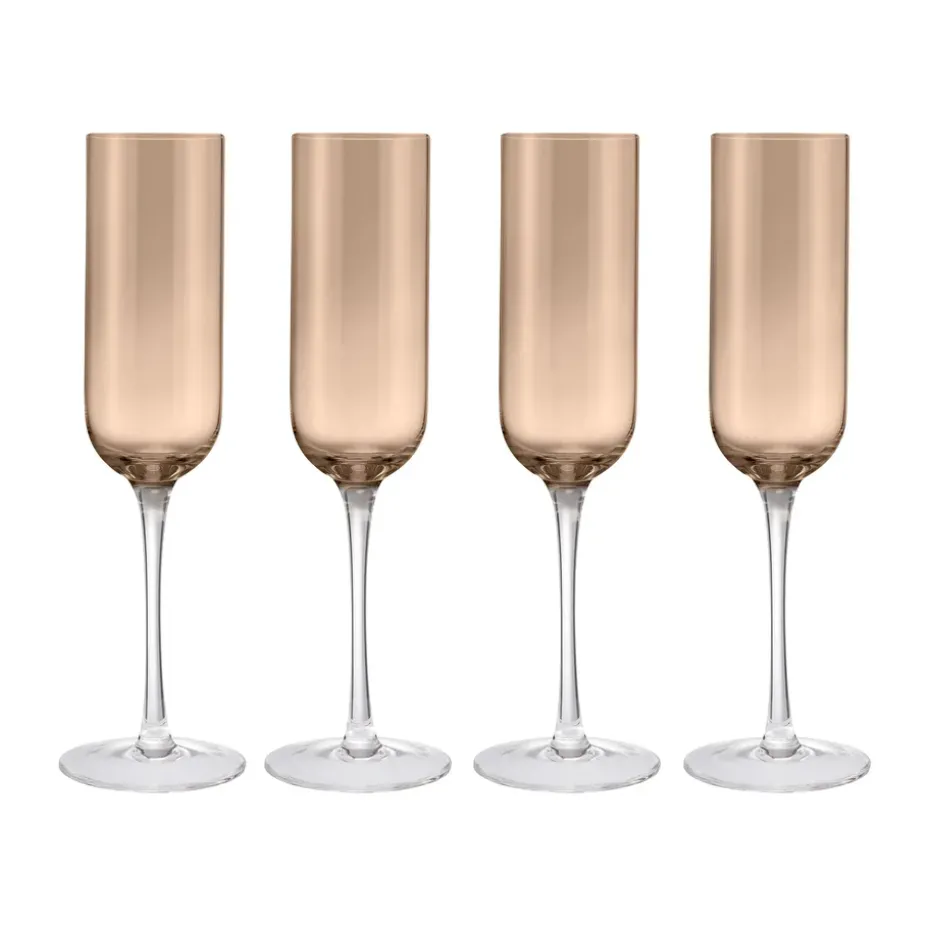 Copas de champagne Fuumi 22 cl 4-pack, Café-claro