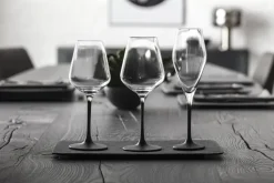 Copas de champagne Manufacture Rock 26 cl, 4-pack, transparente-negro