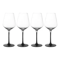 Copas de vino blanco Manufacture Rock 38 cl, 4-pack, transparente-negro