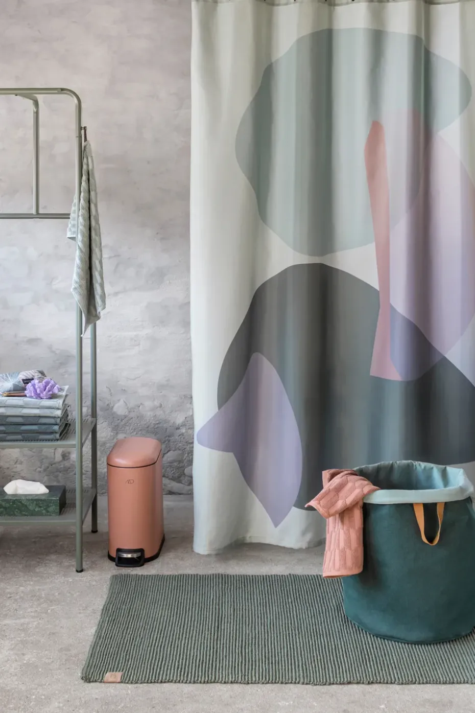 Cortina de ducha Gallery 150x200 cm, Frost green
