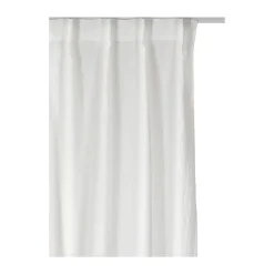 Cortina Sunrise con cinta para fruncir 140x250 cm, White