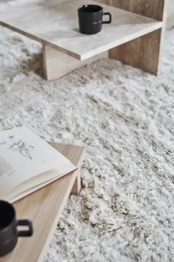 Cozy Alfombra de lana blanco natural, 170x240 cm