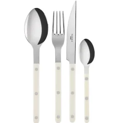 Cubertería Bistrot shiny 24 piezas, Ivory
