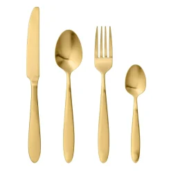 Cubiertos Bloomingville dorados, set de 4, dorado