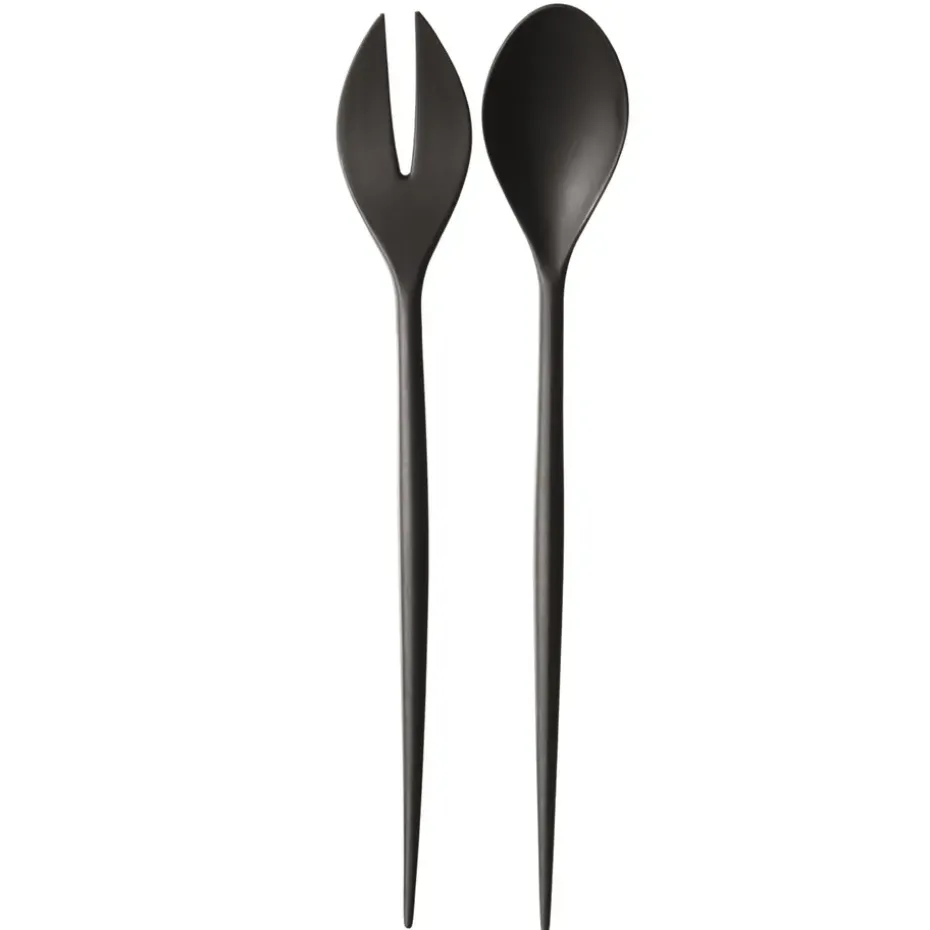 Cubiertos de ensalada Krenit, negro