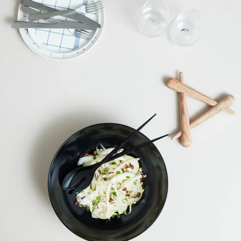 Cubiertos de ensalada Krenit, negro