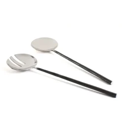 Cubiertos de ensalada Ørskov, negro-acero