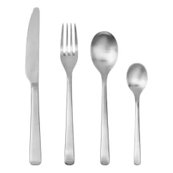 Cubiertos Hune 16 piezas, Brushed satin