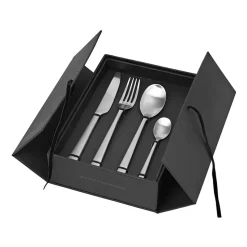 Cubiertos Hune 16 piezas, Brushed satin
