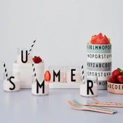 Cubiertos infantiles Design Letters, melamina, Nude