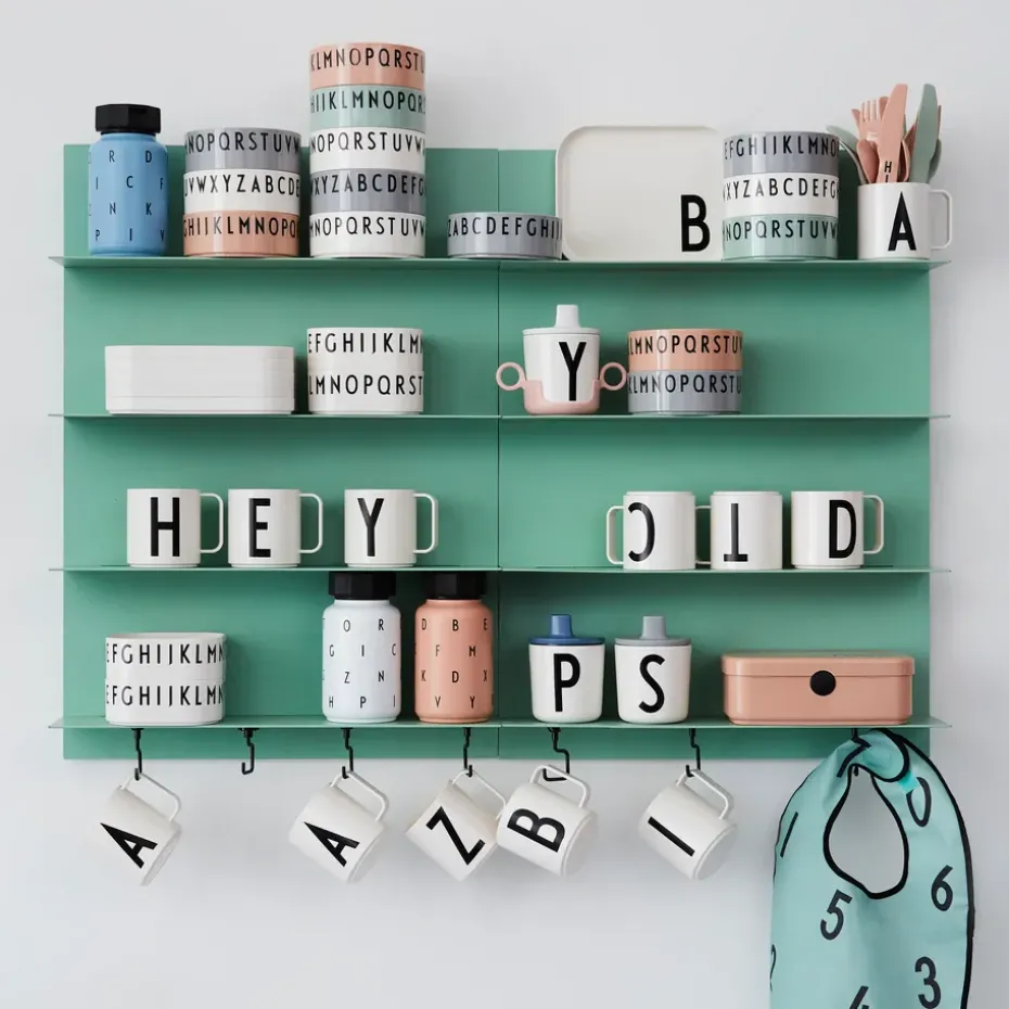 Cubiertos infantiles Design Letters, melamina, Nude