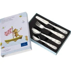 Cubiertos infantiles Happy as a Bear 4 piezas, acero inoxidable