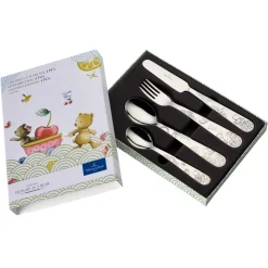 Cubiertos infantiles Hungry as a Bear 4 piezas, acero inoxidable