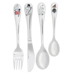 Cubiertos infantiles Mumin, set de 4, familia