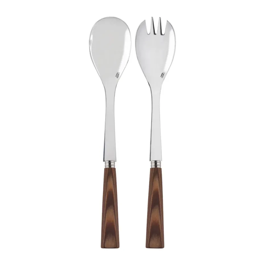 Cubiertos para ensalada Nature, 2 piezas, Madera clara laminada