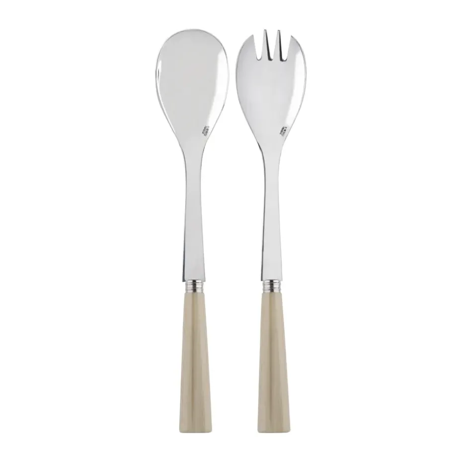 Cubiertos para ensalada Nature, 2 piezas, Cuerno sintético