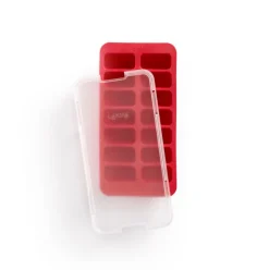 Cubitera rectancular con tapa Lékué, Rojo
