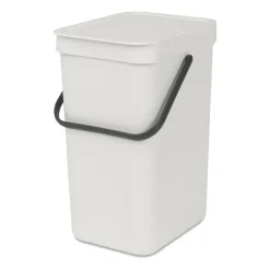 Cubo de basura & Go 12L, gris claro
