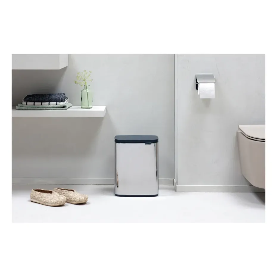 Cubo de basura Bo 7 L, Acero cepillado brillante