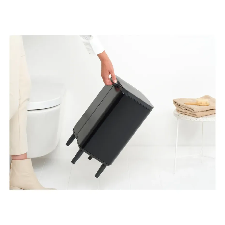 Cubo de basura Bo alto 12 L, Negro mate