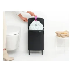 Cubo de basura Bo alto 12 L, Negro mate