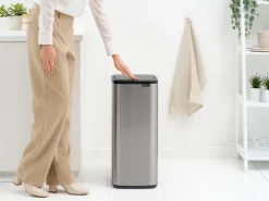 Cubo de basura Bo Touch Bin 30 L, Acero mate antihuellas