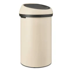Cubo de basura redondo Touch Bin 60 L, Soft Beige