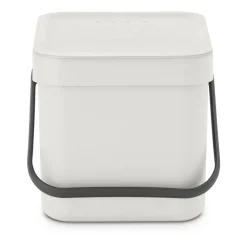Cubo de basura Short & Go 6L, gris claro