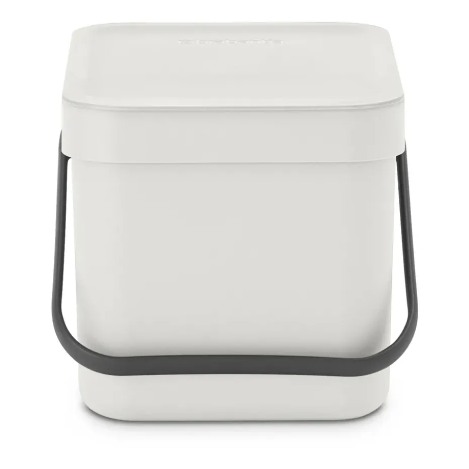 Cubo de basura Short & Go 6L, gris claro