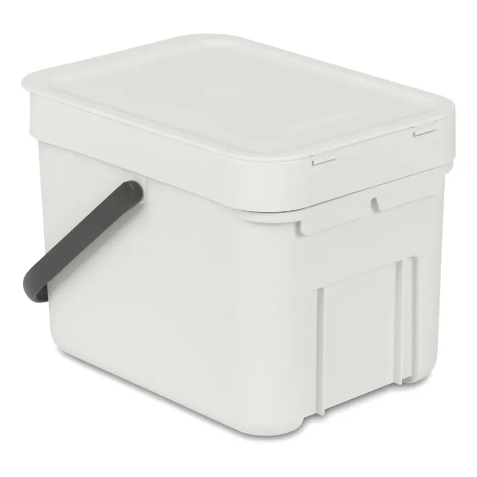 Cubo de basura Short & Go 6L, gris claro