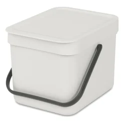 Cubo de basura Short & Go 6L, gris claro