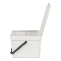 Cubo de basura Short & Go 6L, gris claro
