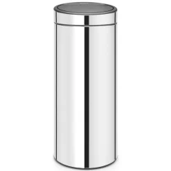 Cubo de basura Touch Bin, 30 L, acero brillante