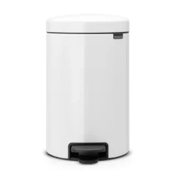 Cubo de pedal newIcon 12L, White (blanco)