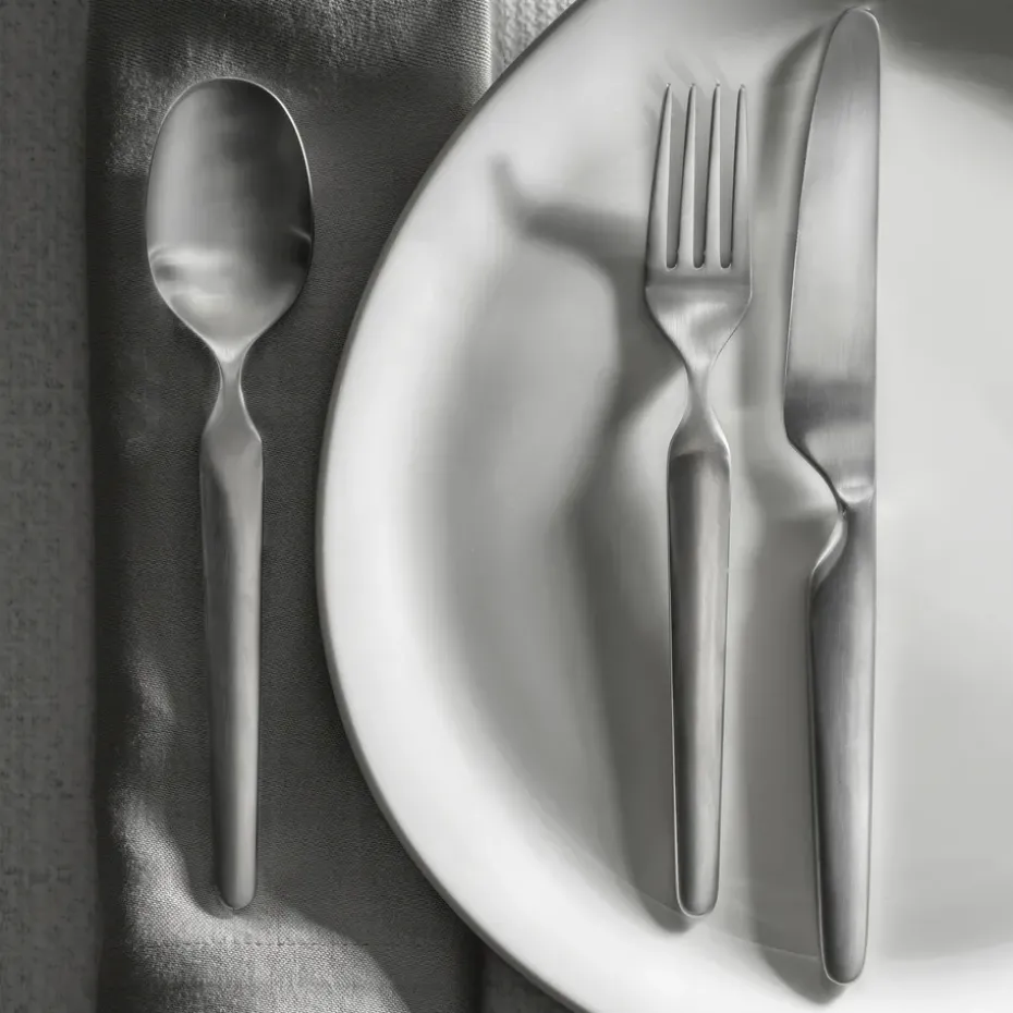 Cuchara de mesa Bergen mate, acero inoxidable