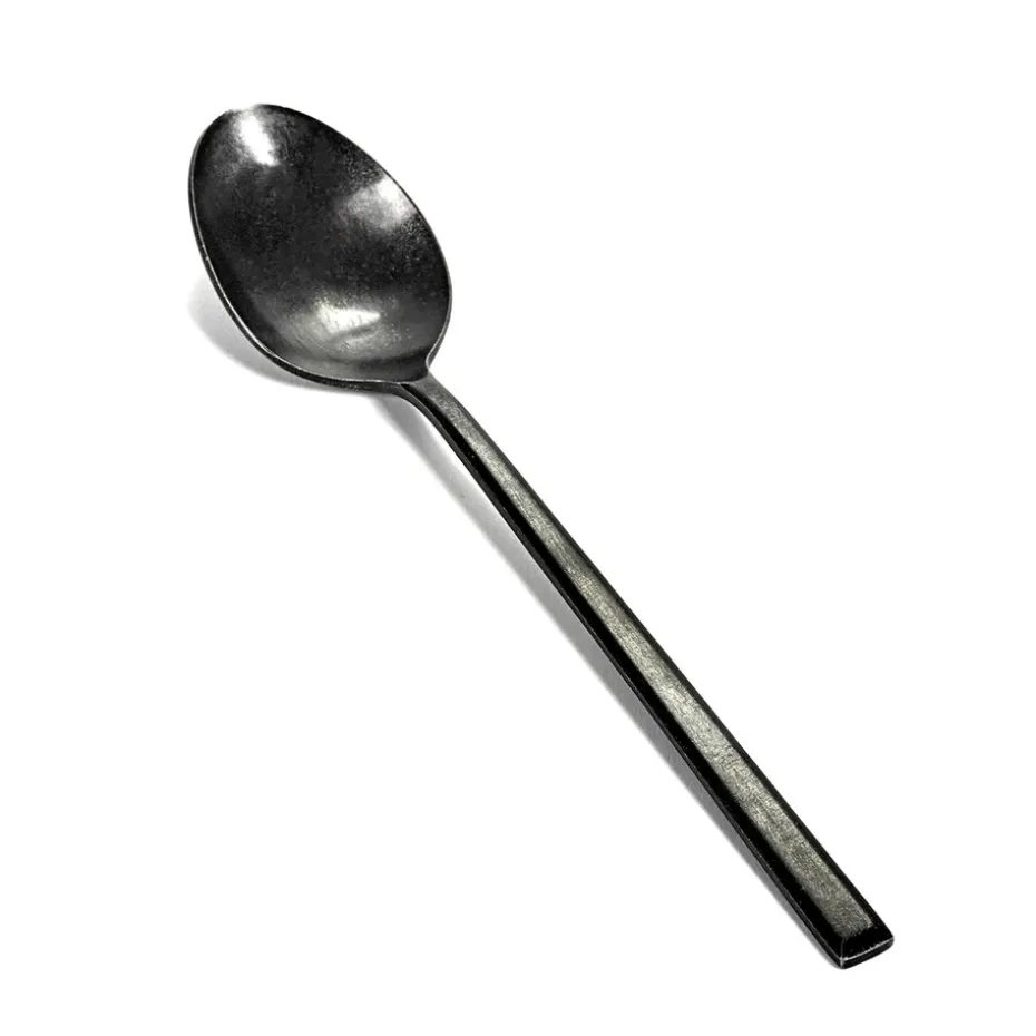 Cuchara de postre Pure, negro