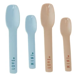 Cuchara Design Letters favorit mini 4 piezas, Light blue