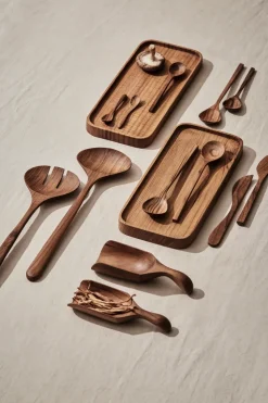 Cucharas de servir Teak 2 piezas, Marrón
