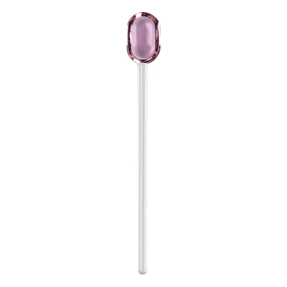 Cucharilla de latte Muurla vidrio 15,5 cm, Pink-clear