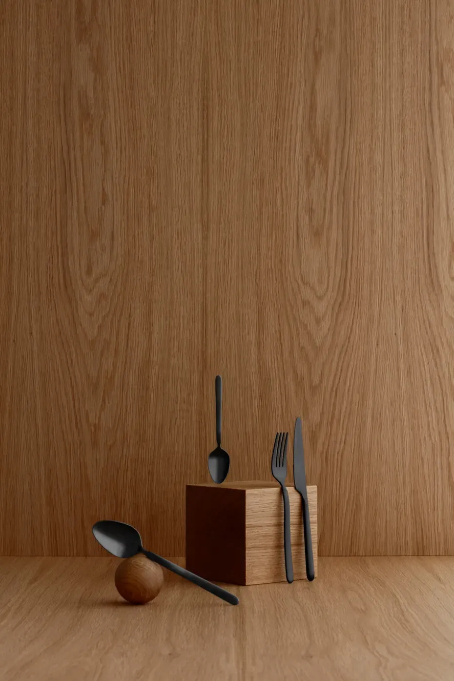 Cucharilla de té STELLA negro, 15 cm