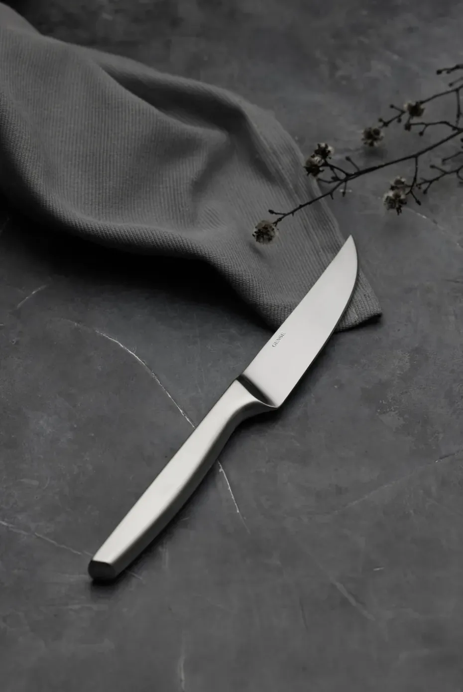 Cuchillo de carne Norm 4 unidades, Acero inoxidable mate