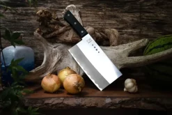 Cuchillo de chef chino Satake Chopper 30,5 cm, Negro