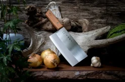 Cuchillo de chef chino Satake Chopper 28,5 cm, Mango de madera