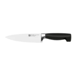 Cuchillo de chef Zwilling Four star 16 cm, Negro-acero inoxidable