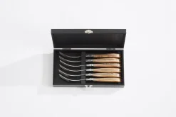 Cuchillo de parrilla Laguiole By Hâws, pack de 6, Oliva