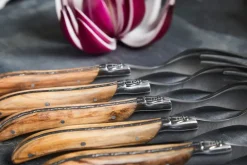 Cuchillo de parrilla Laguiole By Hâws, pack de 6, Oliva